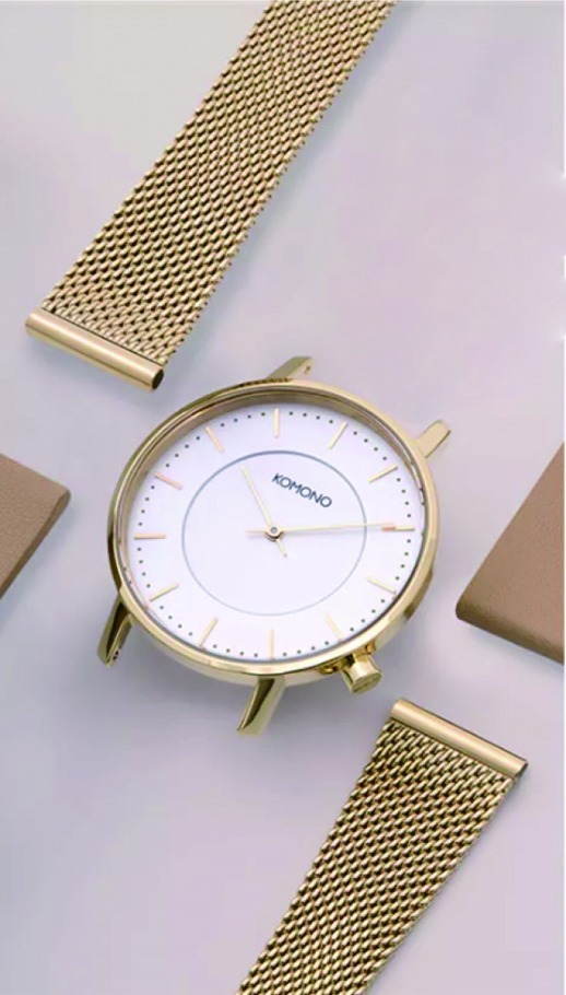アントワープ発コモノよりゴールド＆シルバーメッシュの新作腕時計、付け替えベルトとセットに | 写真