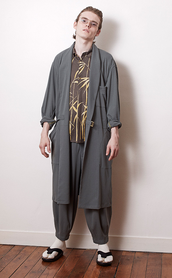 M's Braque エムズブラック KIMONO LONG CARDIGAN [GREY] トップス