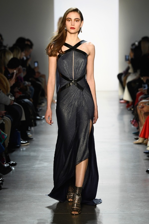 美品 TADASHI SHOJI タダシ ショージ ネイビー サイズXS