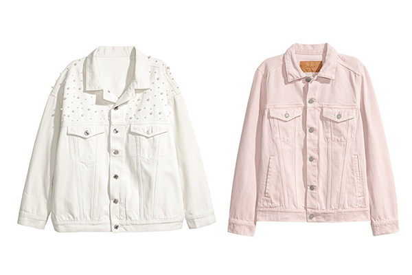 H Mの最新デニムコレクション パールや刺繍付きジャケット ピンクのカラーデニムも ファッションプレス