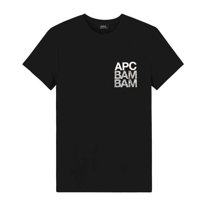 A.P.C.からホログラムTシャツ、ミラーボールのように輝く"BAM BAM"の文字｜写真3