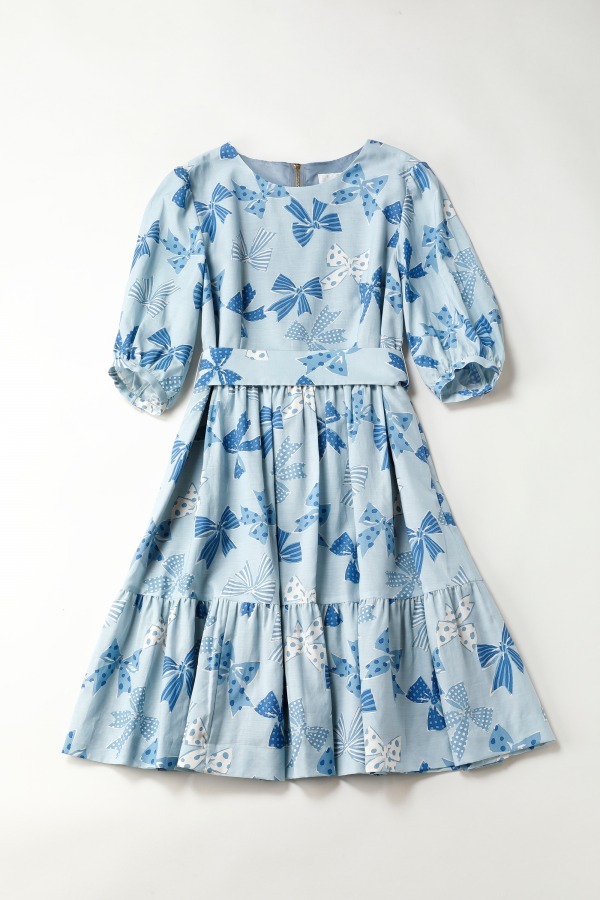 ジェーンマープル18年春の新作 - リボンが躍る爽やかなブルーのワンピースやスカート｜写真24