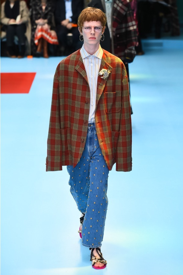 グッチ(GUCCI) 2018-19年秋冬メンズコレクション シルエット - 写真3