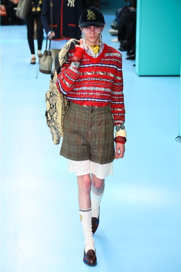 グッチ(GUCCI) 2018-19年秋冬メンズコレクション シルエット - 写真6