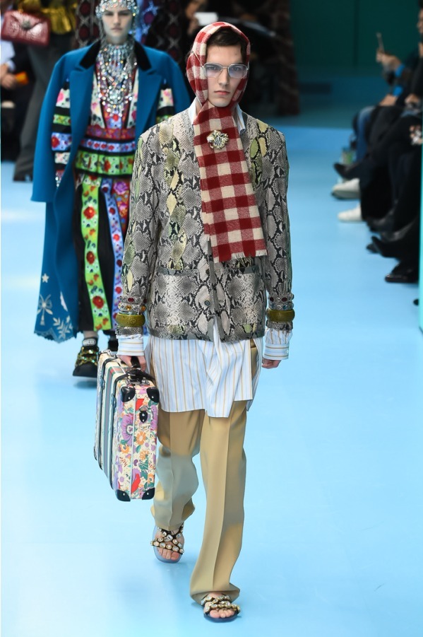 グッチ(GUCCI) 2018-19年秋冬メンズコレクション シルエット - 写真11