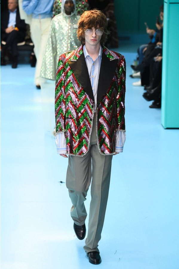 グッチ(GUCCI) 2018-19年秋冬メンズコレクション シルエット - 写真26