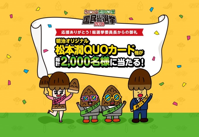 「きのこの山・たけのこの里 国民総選挙」勝利のたけのこ党"吉田沙保里もとろけるキャラメル味"発売｜写真38