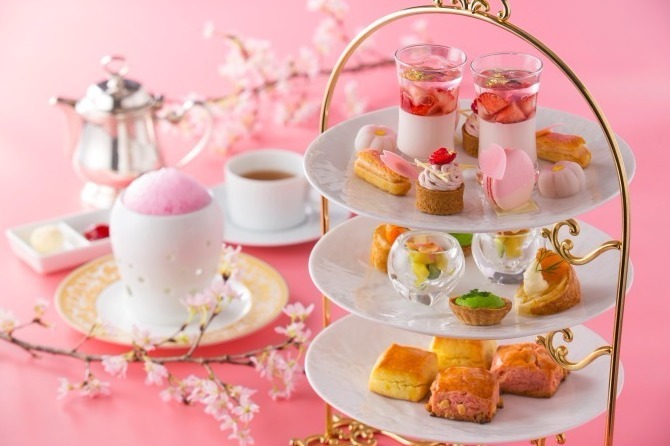 お花見｜ホテル インターコンチネンタル 東京ベイ「桜と苺のアフタヌーンティー」和洋選べるティータイム