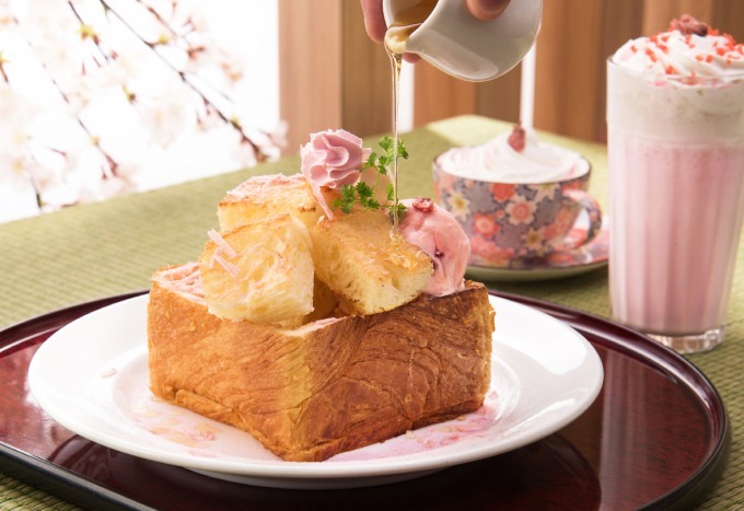 春限定"桜"の香るハニートーストが登場、京都発・高級デニッシュ食パン「ミヤビ」カフェより｜写真1