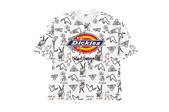 Mark Gonzales 総柄DickiesロゴプリントルーズフィットS/SフットボールTシャツ 6,000円+税