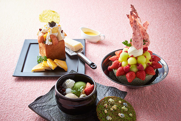 わらび餅｜「至極のパフェWeeks」メロン1玉を使用したパフェから贅沢和風パフェまで - ホテル日航大阪で開催