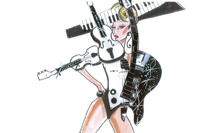 アルマーニ、レディー・ガガのワールドツアーのステージ衣装をデザイン！注目のデザイン画を発表