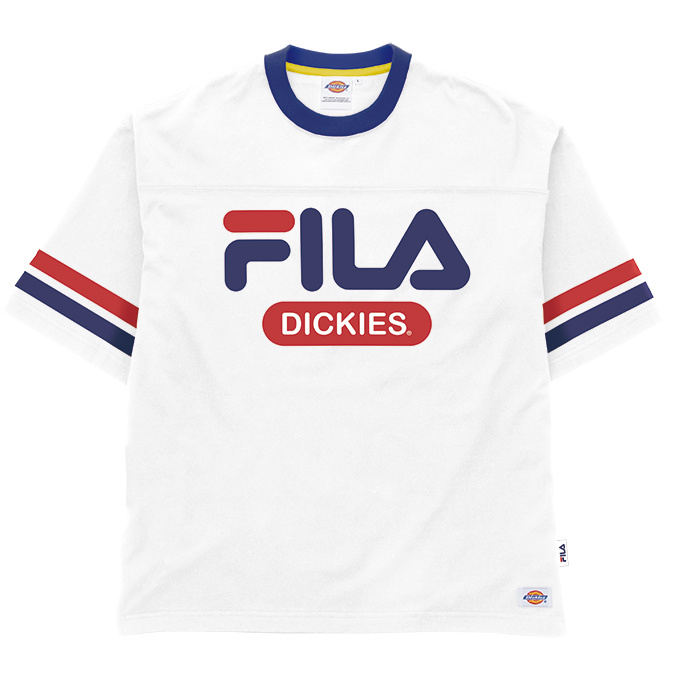 ディッキーズ フィラ ロゴプリントのホッケーtシャツ 快適な着心地のベースボールtシャツ ファッションプレス