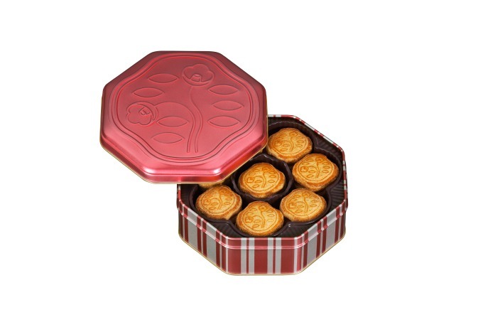 花椿缶 資生堂パーラー クッキー缶 赤（ローズ） 白 通販