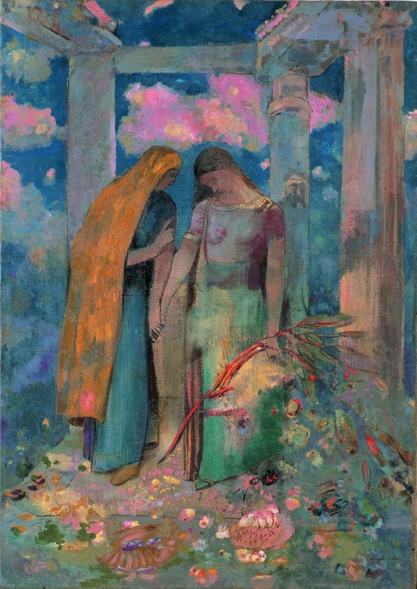 《神秘的な対話》1896年頃 油彩／カンヴァス 岐阜県美術館蔵