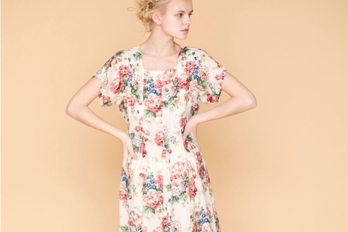ガーリー｜ジェーンマープルドンルサロン春の新作、クラシカルな花々のワンピースやカーディガンなど