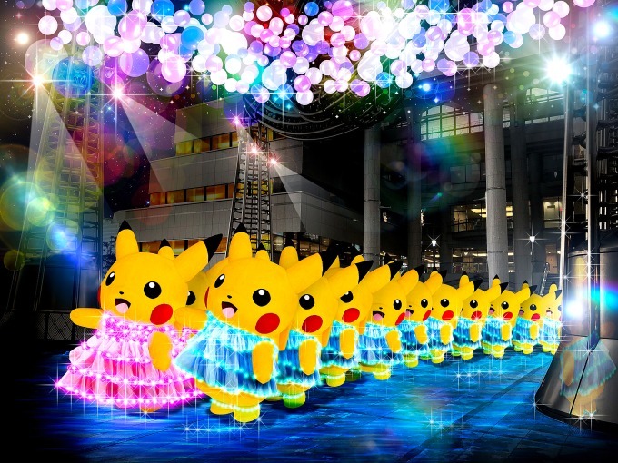 「ピカチュウ大量発生チュウ！」ライゾマティクスのデジタルアートを起用した夜の海上ショー、横浜で｜写真1