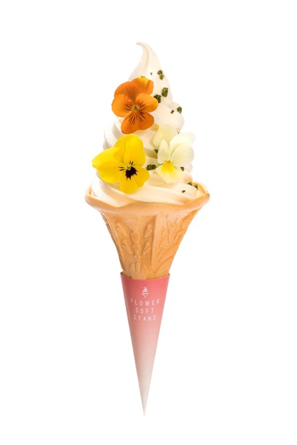 グリコ Sunao 花束ソフトクリーム を販売する フラワーソフトスタンド 表参道にオープン ファッションプレス