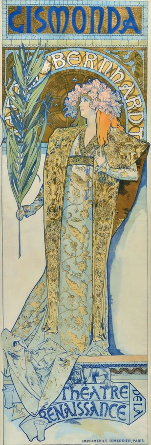 アルフォンス・ミュシャ ポスター《ジスモンダ》 1894年 チマルコレクション