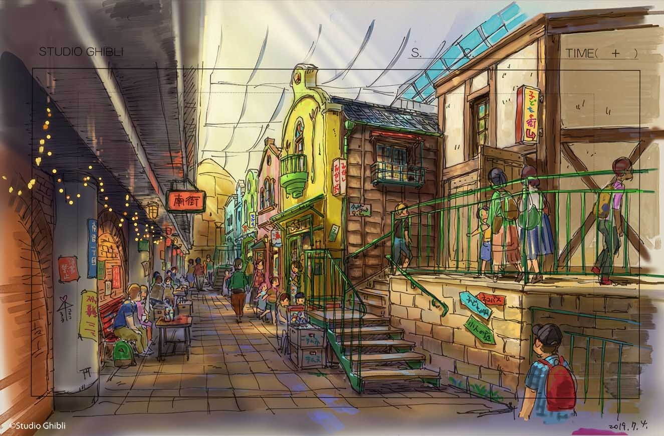 ジブリの大倉庫エリア 商店街
©Studio Ghibli