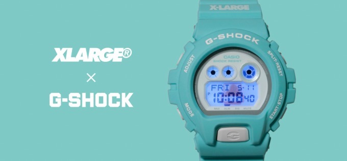 エクストララージ×G-SHOCKのコラボ腕時計 -ミントグリーン×ホワイト、バックライトにゴリラロゴ｜写真5