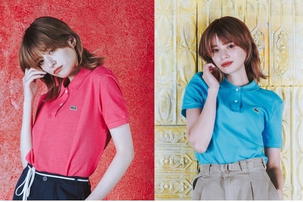 ラコステから夏色カラーポロシャツ＆初挑戦ひざ下フレアスカートのポロドレス