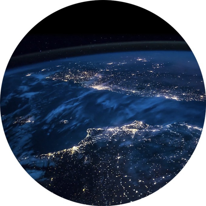 「宇宙グランドツアー」イメージ画像＜ISSからの地球(実写)＞