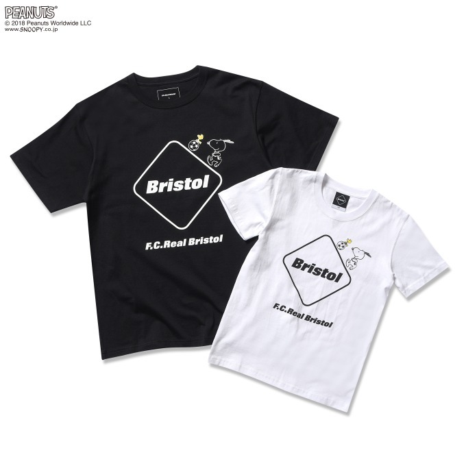 サイズLカラーホワイトF.C.Real Bristol × SNOOPY EMBLEM TEE (Ｌ)