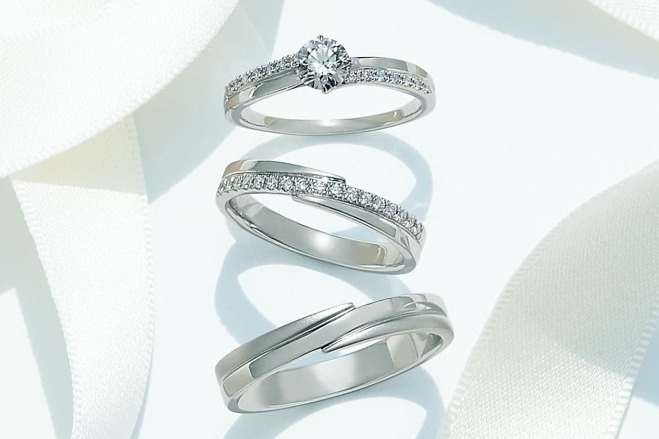 スタージュエリー❗️D0.09CT✨プラチナDouble Hug マリッジリング Double Hug |結婚指輪(マリッジリング)