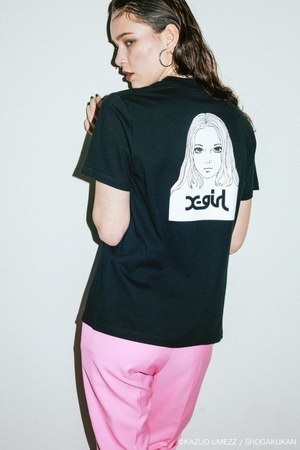 X-girl×楳図かずおのコラボTシャツ、漫画『おろち』風の女の子