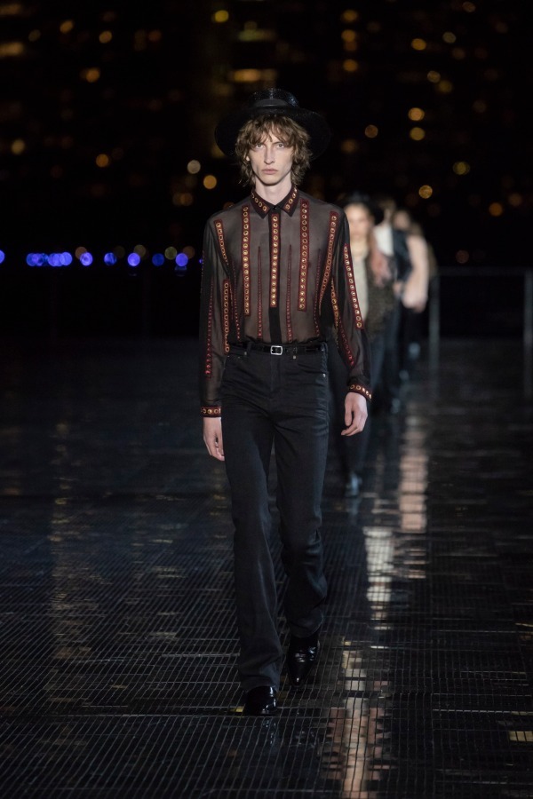 SAINT LAURENT PARIS サンローランパリ 18AW ストライプデザイン