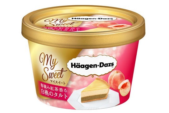 ハーゲンダッツの新ミニカップ「春摘み紅茶香る 白桃のタルト」ローソン＆ナチュラルローソン限定発売