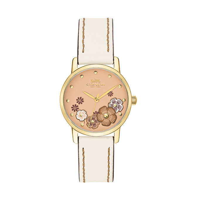 COACH デランシー ティーローズ フラワー 腕時計 ピンク ゴールド 花柄 COACH デランシー ティーローズ フラワー 腕時計 ピンク