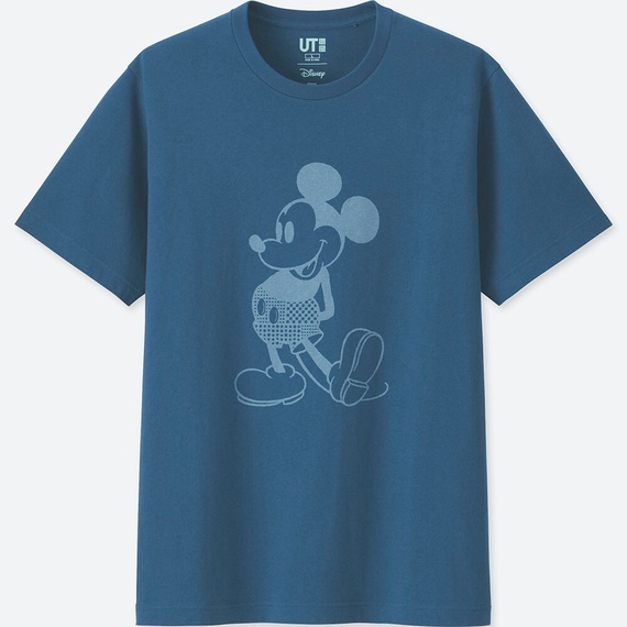 ユニクロ 藍色 ミッキー ミニーのディズニーtシャツ メンズ ウィメンズで発売 ファッションプレス