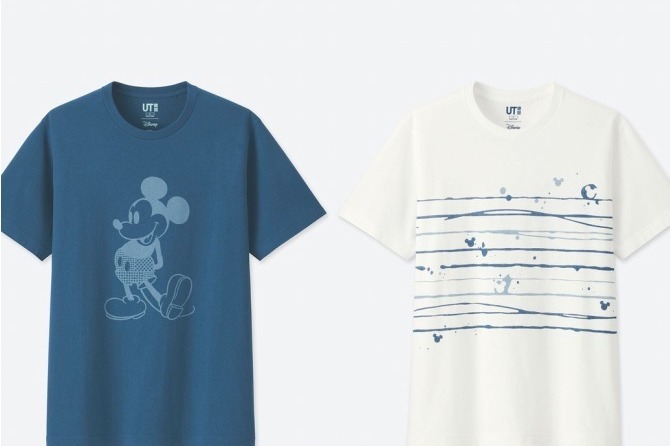 ユニクロ 藍色 ミッキー ミニーのディズニーtシャツ メンズ ウィメンズで発売 ファッションプレス