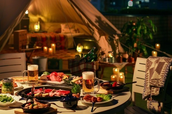 グランピング｜グランピングが体験ができるルーフトップビアガーデンが新横浜プリンスホテルで開催