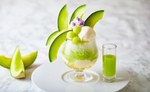 メロンを"半玉"使用「メロンかき氷」ザ ストリングス 表参道で、シャンパンゼリーを合わせたパフェ風