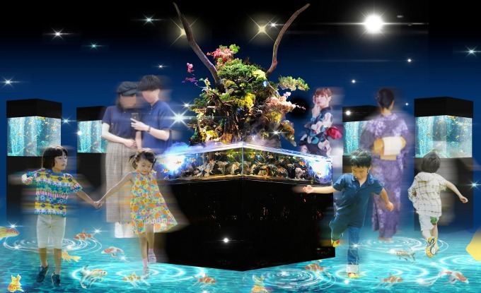 京都水族館「WOW！金魚あそび」金魚が妖精のように泳ぐ水槽や金魚鉢ドリンクなど｜写真2