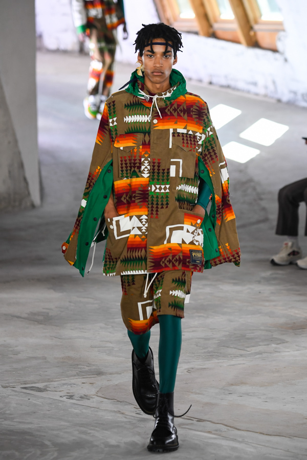 サイズ sacai × Pendleton 2019SS コレクション プリーツスカート プリーツ