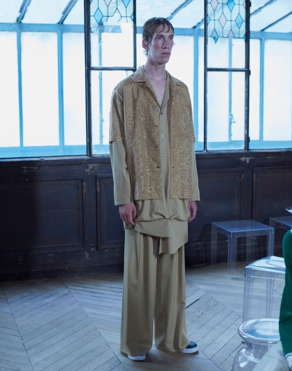 sulvam サルバム 19ss シアーシャツ シャツ レース レースシャツ