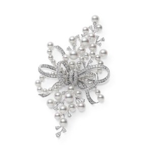 MIKIMOTO リボンモチーフ 真珠 ネックレス MIKIMOTO/ミキモト】 リボンモチーフ アコヤ真珠 7.0mm