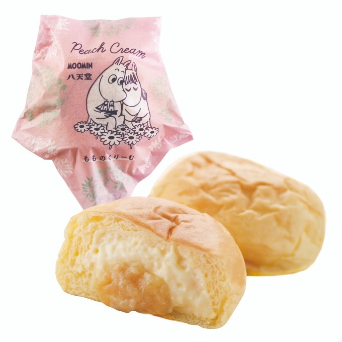 八天堂×ムーミン、冷やして食べる白桃クリームパン - ムーミン柄の保冷バッグも｜写真1