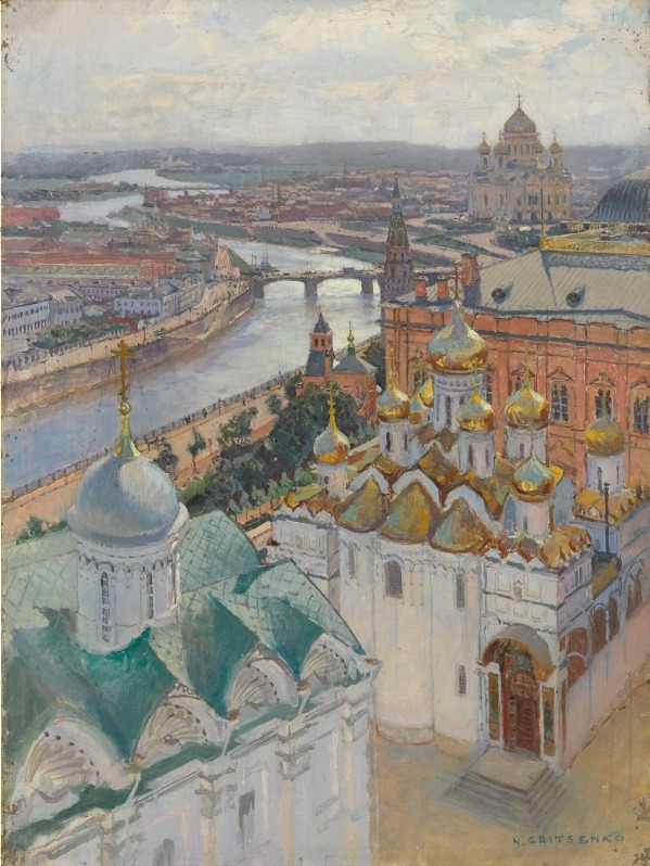ニコライ・グリツェンコ 《イワン大帝の鐘楼からのモスクワの眺望》 1896年 油彩・キャンヴァス © The State Tretyakov Gallery