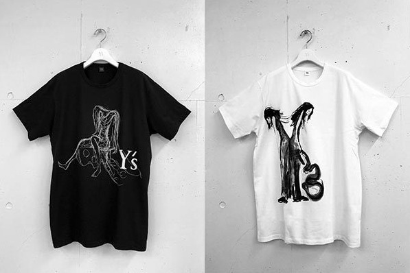 Y's、山本耀司のドローイングTシャツ発売 - Y'sロゴを表現する女性がモチーフに
