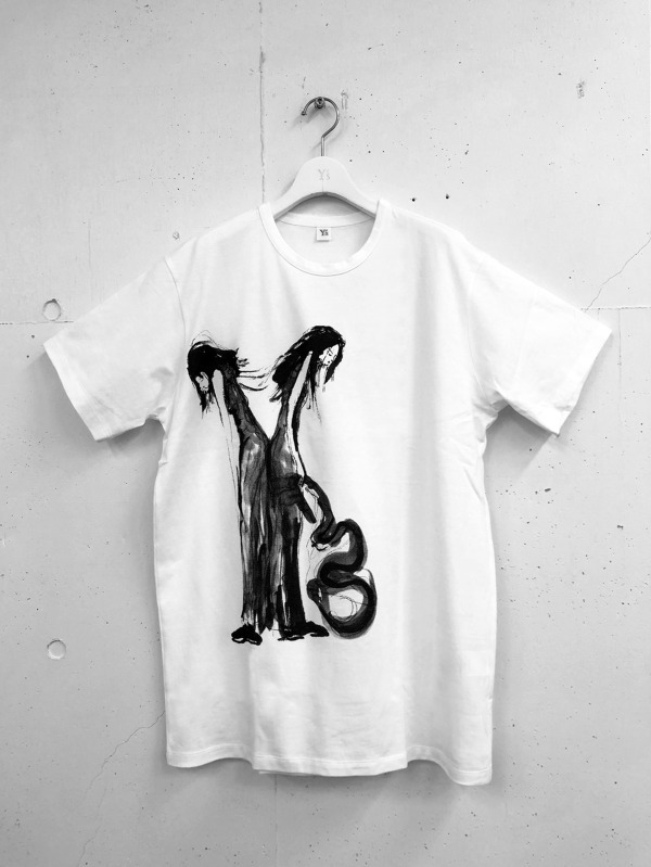 Y's、山本耀司のドローイングTシャツ発売 - Y'sロゴを表現する女性がモチーフに｜写真1