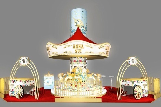 「アナ スイ夏祭り」花柄"メリーゴーランド"がラフォーレ原宿に登場、ユニコーン香水も再入荷