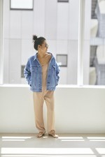 金子綾× YANUK オーバーサイズデニムジャケット Blue AYA KANEKO × YANUK COLLABORATION DENIM | YANUK ONLINE STORE