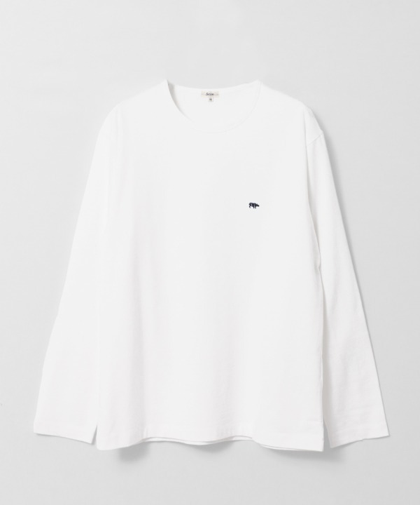 サイ×アーバンリサーチの別注メンズTシャツ - サイロゴを小さく刺繍した長袖モデル｜写真1