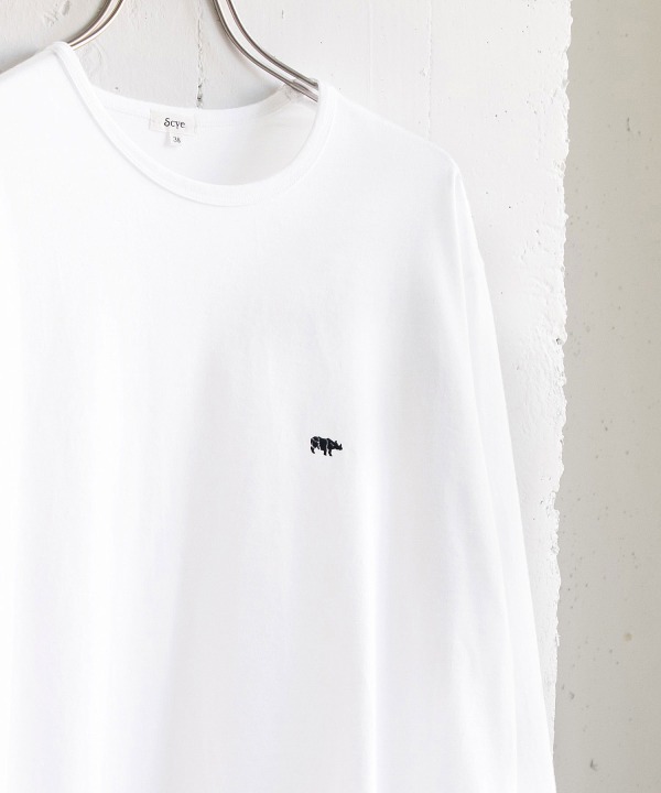 サイ×アーバンリサーチの別注メンズTシャツ - サイロゴを小さく刺繍した長袖モデル｜写真4