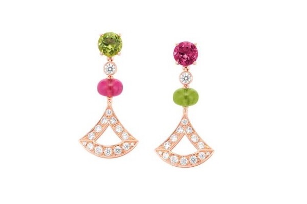 ブルガリ「ディーヴァ ドリーム」新作、鮮やかなジェムを配した扇型ネックレス＆イヤリング
